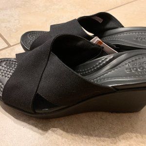 Crocs Leigh II Cross-Strap Wedges  NWT